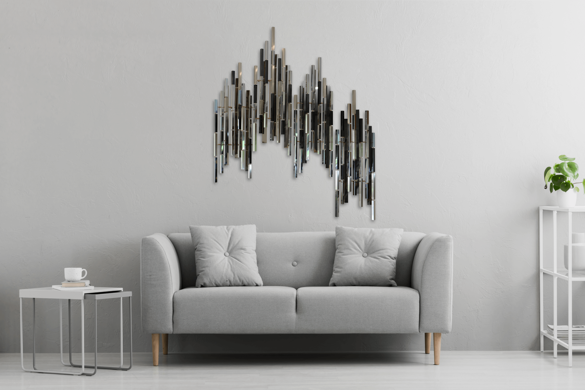 Kaleidoscope - Metal Art for Wall - 4 Part - Metal Sculpture Decor for Home  & Office